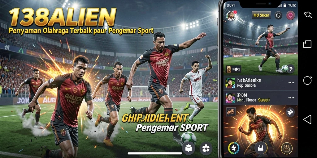 Screenshot utama 138ALIEN menampilkan aksi seru dalam permainan olahraga.