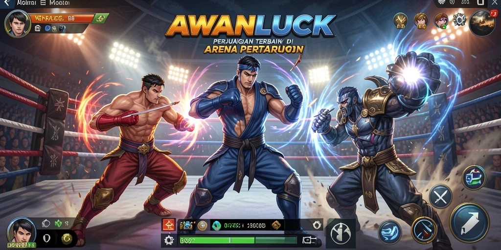 Tampilan seru dari permainan Fighting di AWANLUCK.