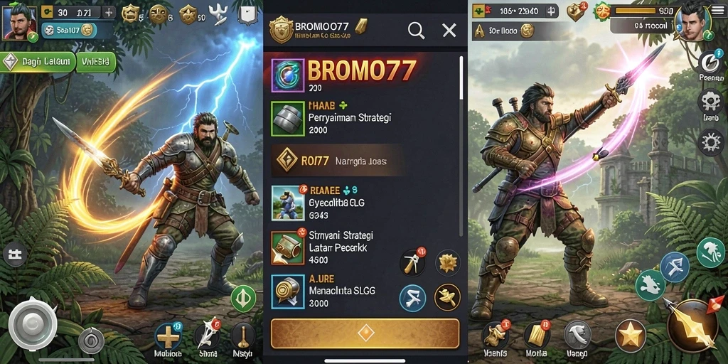 Tampilan gameplay SLG yang mendebarkan di BROMO77.