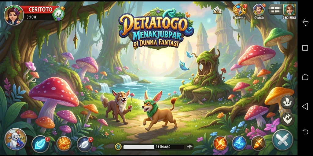 Tangkapan layar utama CERITOTO menampilkan aksi seru dalam gameplay petualangan.
