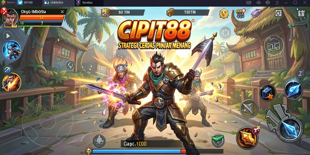 Screenshot gameplay <strong>CIPIT88</strong> yang menampilkan pertarungan strategi.