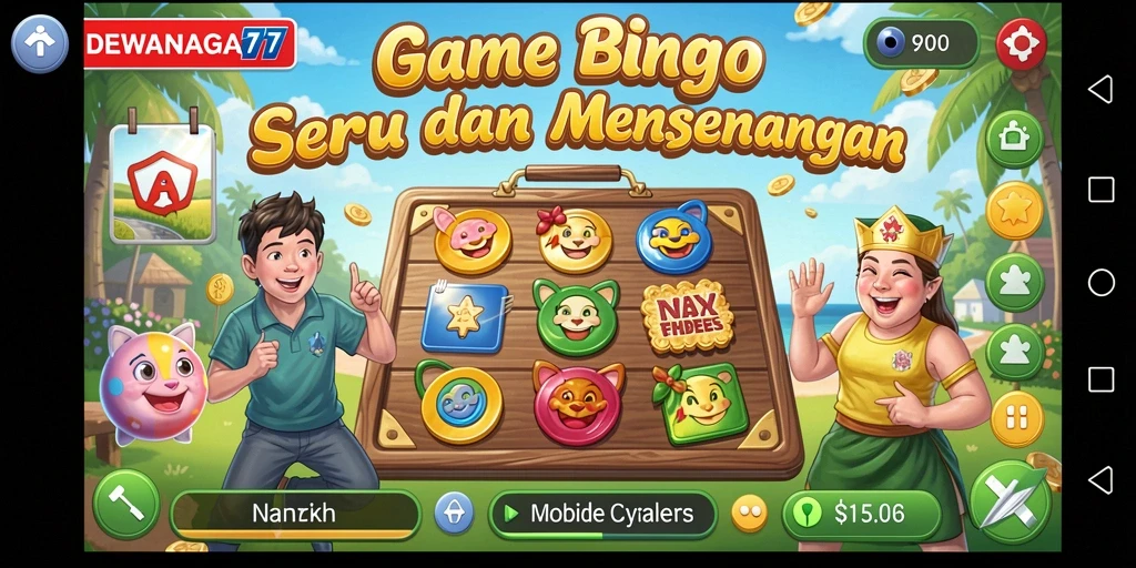 Tampilan seru gameplay Bingo di DEWANAGA77