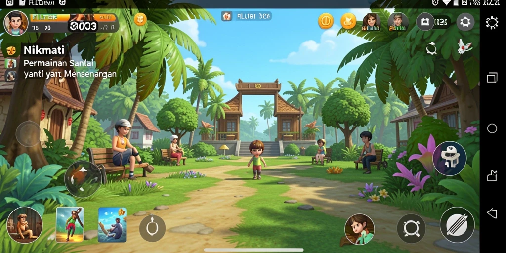Tangkapan layar FILTER303 menampilkan gameplay yang seru dan berwarna.