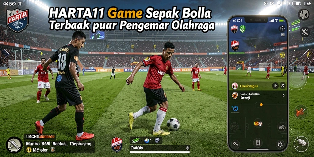 Tampilan gameplay HARTA11 yang penuh aksi dan semangat sepak bola.