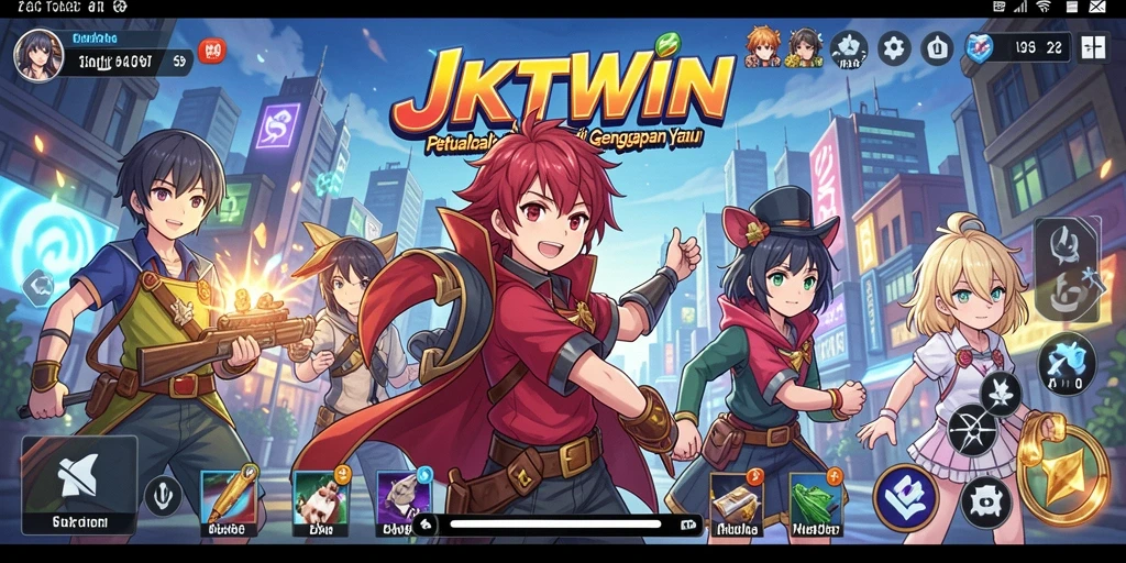 Tampilan gameplay JKTWIN yang seru dan penuh warna.
