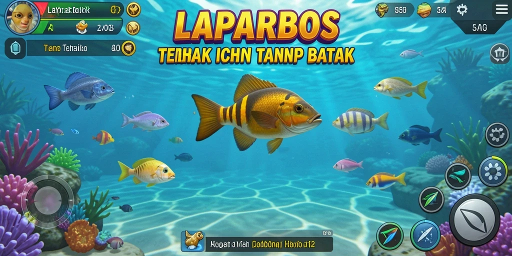 Tampilan seru gameplay Tembak Ikan di LAPARBOS yang menantang.