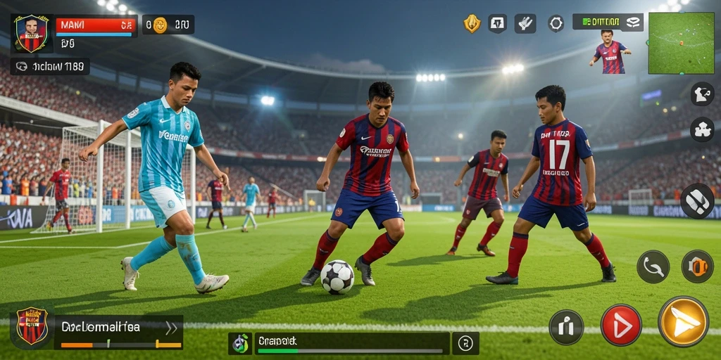 Tampilan gameplay MAMI188 yang menarik saat pertandingan sepak bola.
