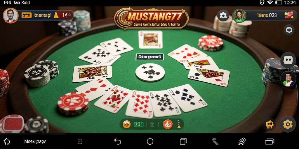 Screenshot utama MUSTANG77 menampilkan gameplay Gaple yang seru dan menarik.
