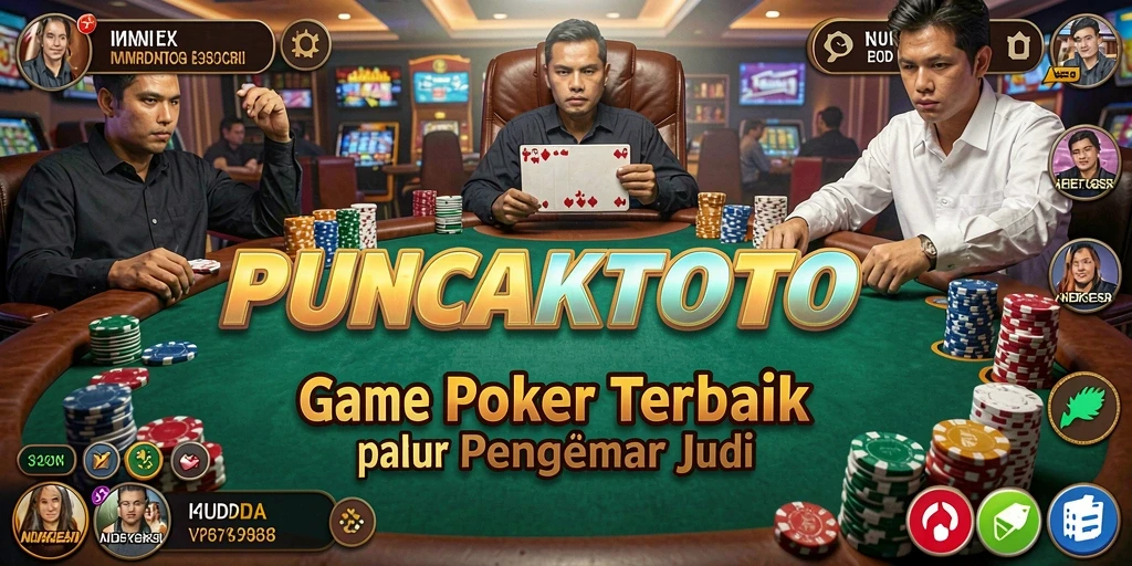 Gameplay Poker yang seru dan mendebarkan di PUNCAKTOTO.