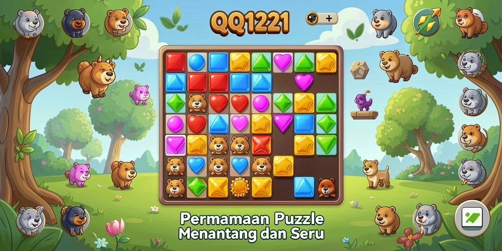 Gameplay seru QQ1221 menampilkan berbagai teka-teki menantang.
