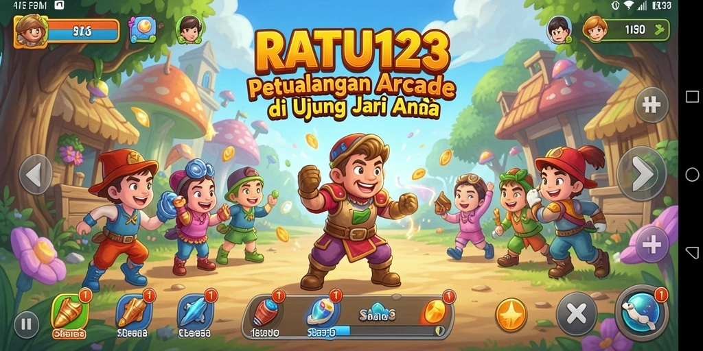 Tampilan gameplay seru dan dinamis dari RATU123.