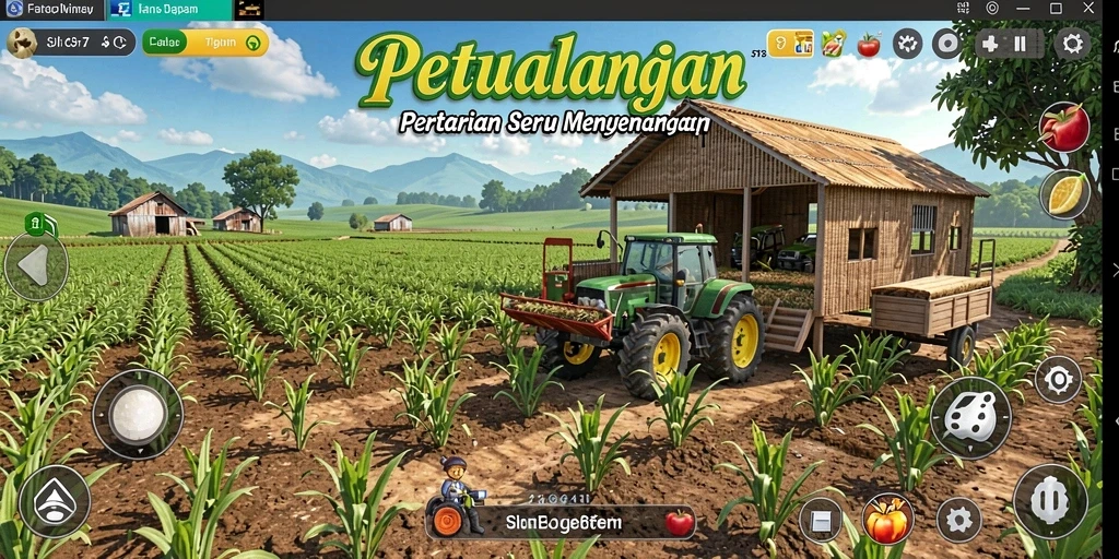 Screenshot gameplay <strong>S13</strong> yang menampilkan pertanian yang rimbun.