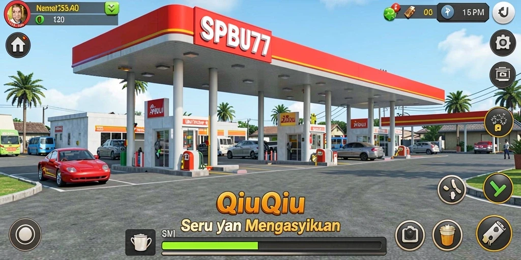 Tampilan gameplay QiuQiu yang menarik di SPBU77.