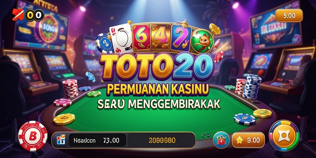 Tampilan gameplay seru dalam TOTO20 dengan variasi permainan kasino.