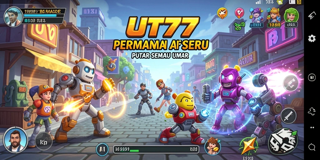 Screenshot UT77 menampilkan aksi gameplay arcade yang seru.